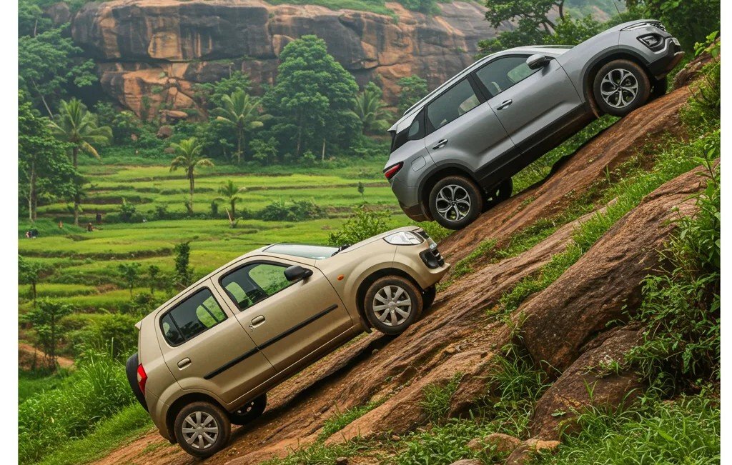 Kerala Youths ‘Challenge’ Tata Harrier.ev Ad’s Off-Road Prowess with Everyday Cars